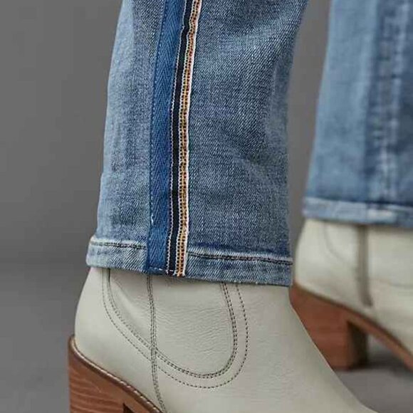 Pilcro Side Stripe Mid-Rise Slim Boyfriend Jeans Size 27 - Picture 2 of 16